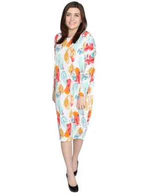 Women's Printed Comfy Cover-Up Midi Dress