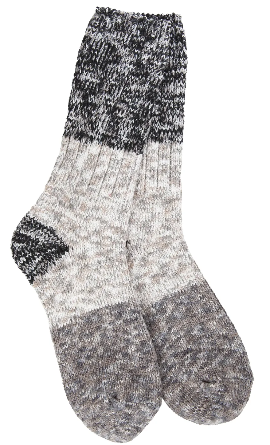 Women's Rag Crew Sock -Stone Multi