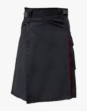 WOMEN'S RED AND BLACK HYBRID KILT