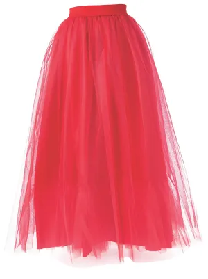 Womens Scarlet Red Skirt Costume Accessory