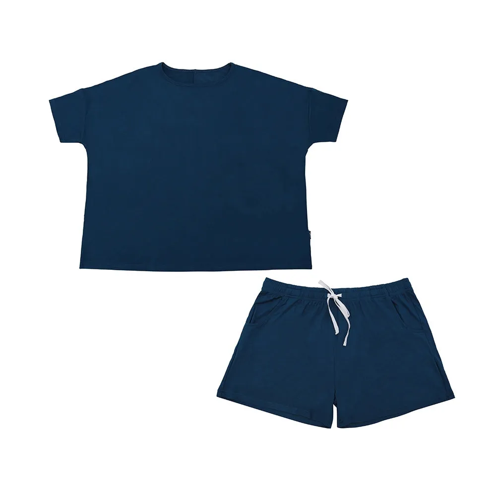 Women's Short Lounge Set  - Deep Blue