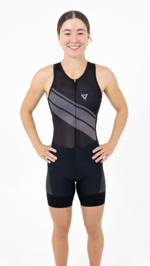 Womens Sleeveless Tri Suit Black