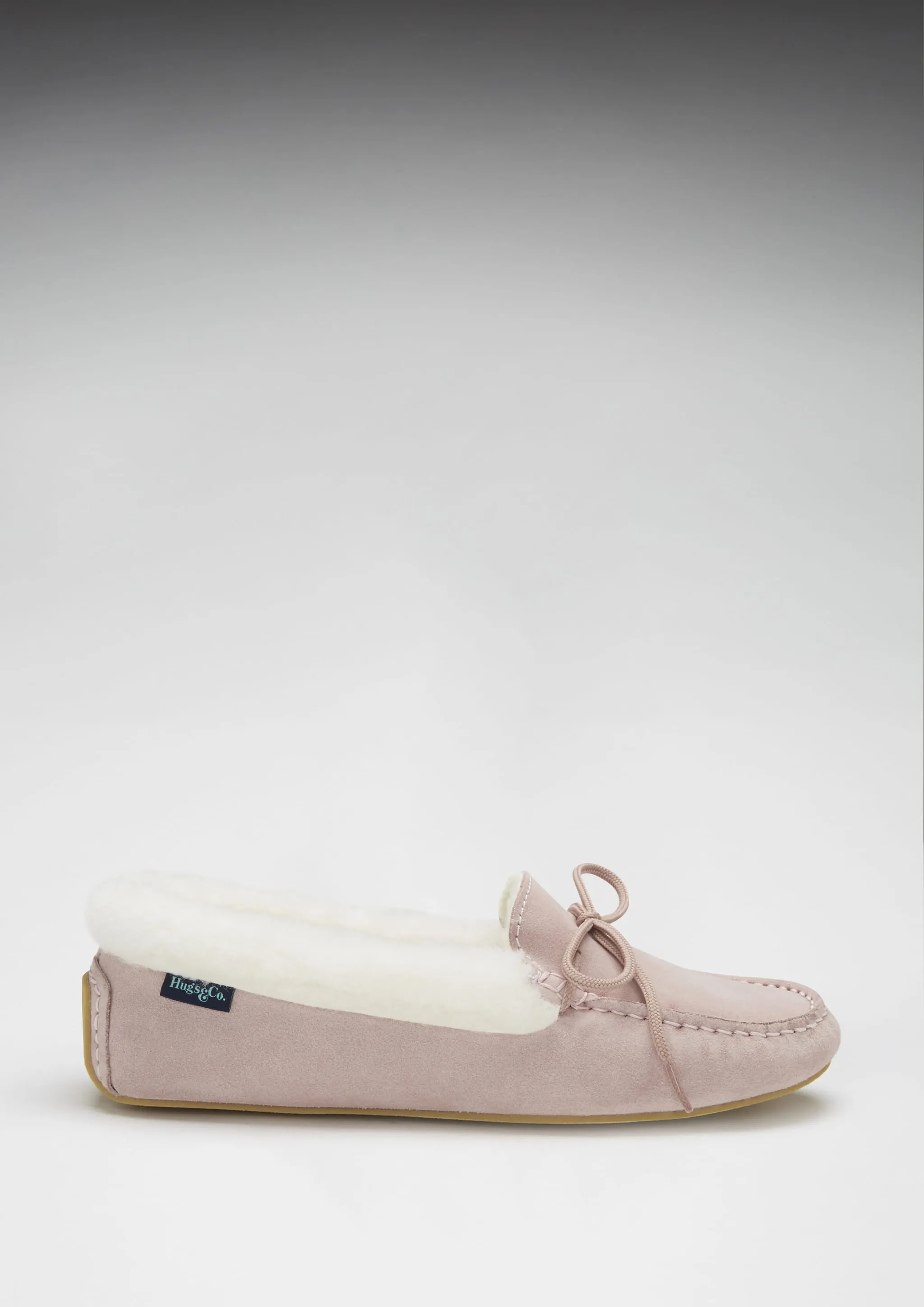 Women's slippers, sheepskin, ice pink suede