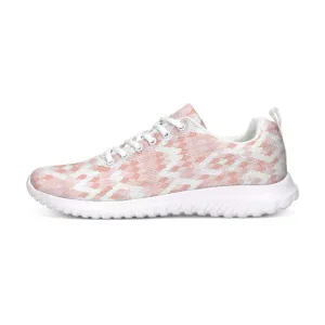 Womens Sneakers, Pink & White Low Top Canvas Running Shoes