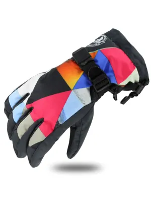 Women's Snowboard Gloves Winter Warm Ski Gloves For Outdoor Sports Skiing Sledding Windproof