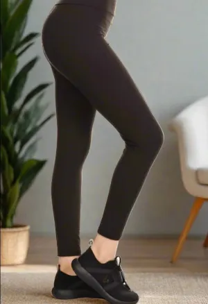 Womens Solid Black Leggings, Soft Yoga Pants, Sizes 0-22, Yoga Waist, $10 With Order