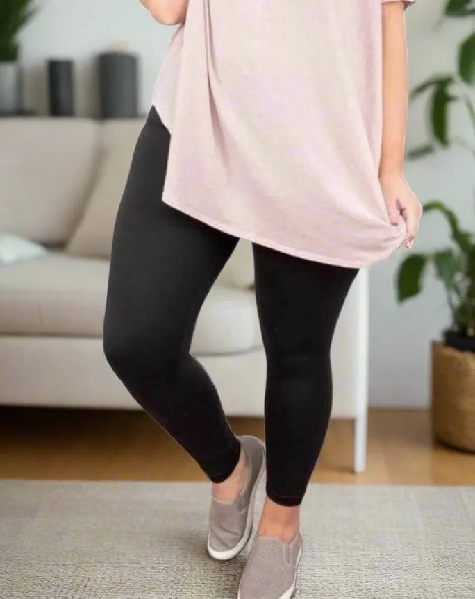 Womens Solid Black Leggings, Soft Yoga Pants, Sizes 0-22, Yoga Waist, $10 With Order