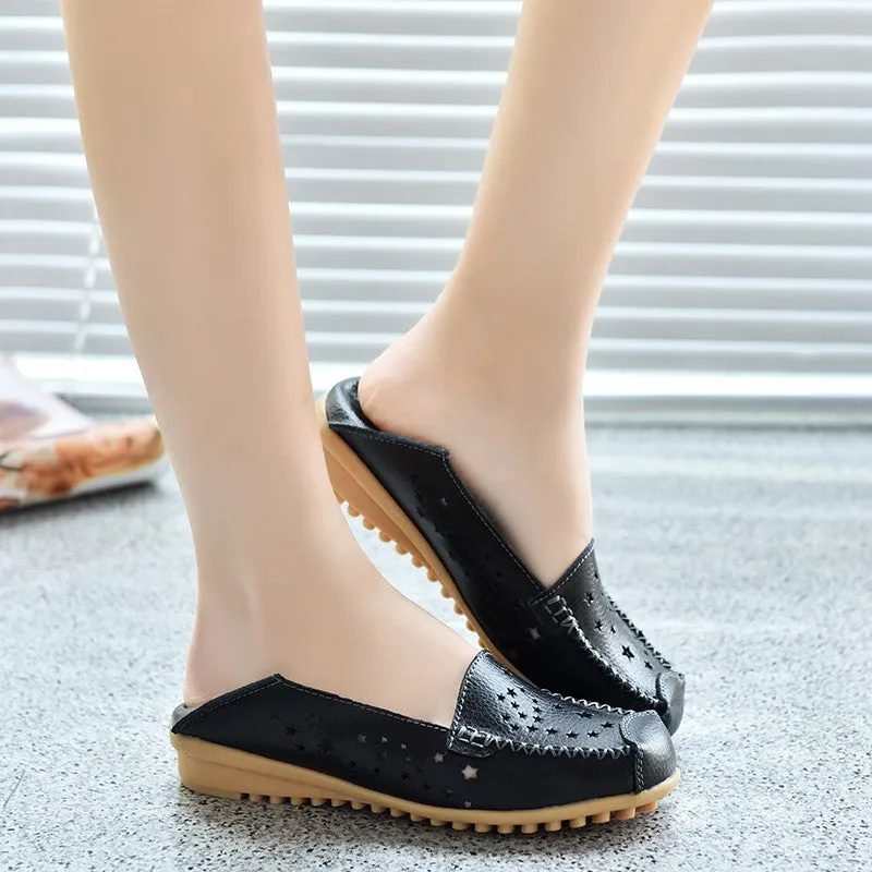 Women's stylish fashion breathable flat slip-on loafers