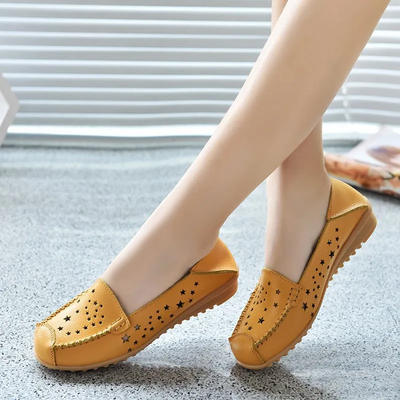 Women's stylish fashion breathable flat slip-on loafers