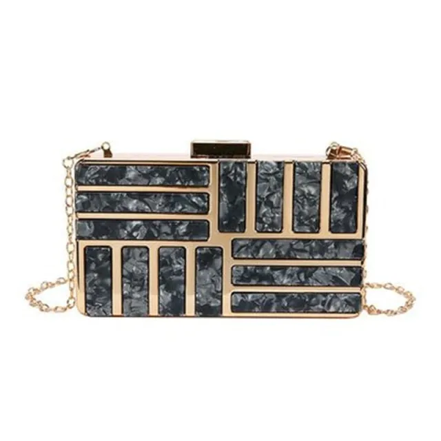 Women's Stylish Modern Clutch Acrylic Evening Party Purse