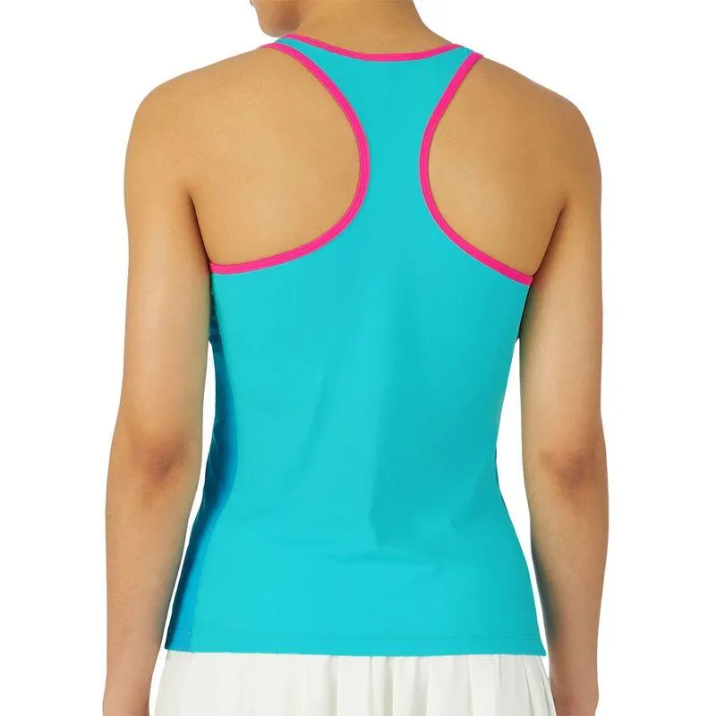 Women's Tie Breaker Racerback Tennis Tank Blue Radiance and Hawaiian Ocean