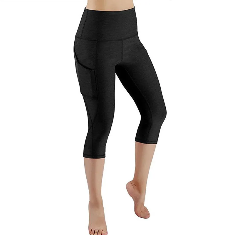 Womens Tummy Control High Waist Yoga Pants with Pockets