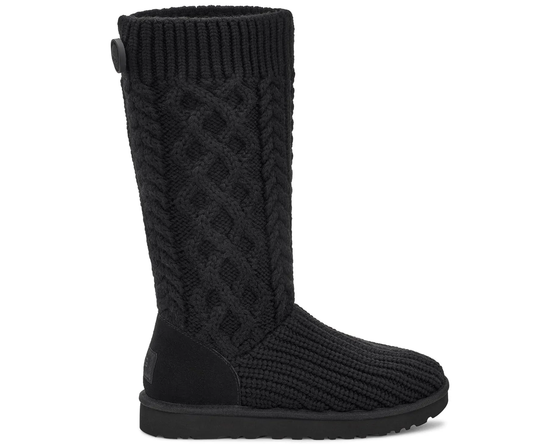 WOMEN'S UGG CLASSIC CARDI CABLED KNIT BOOT | BLACK