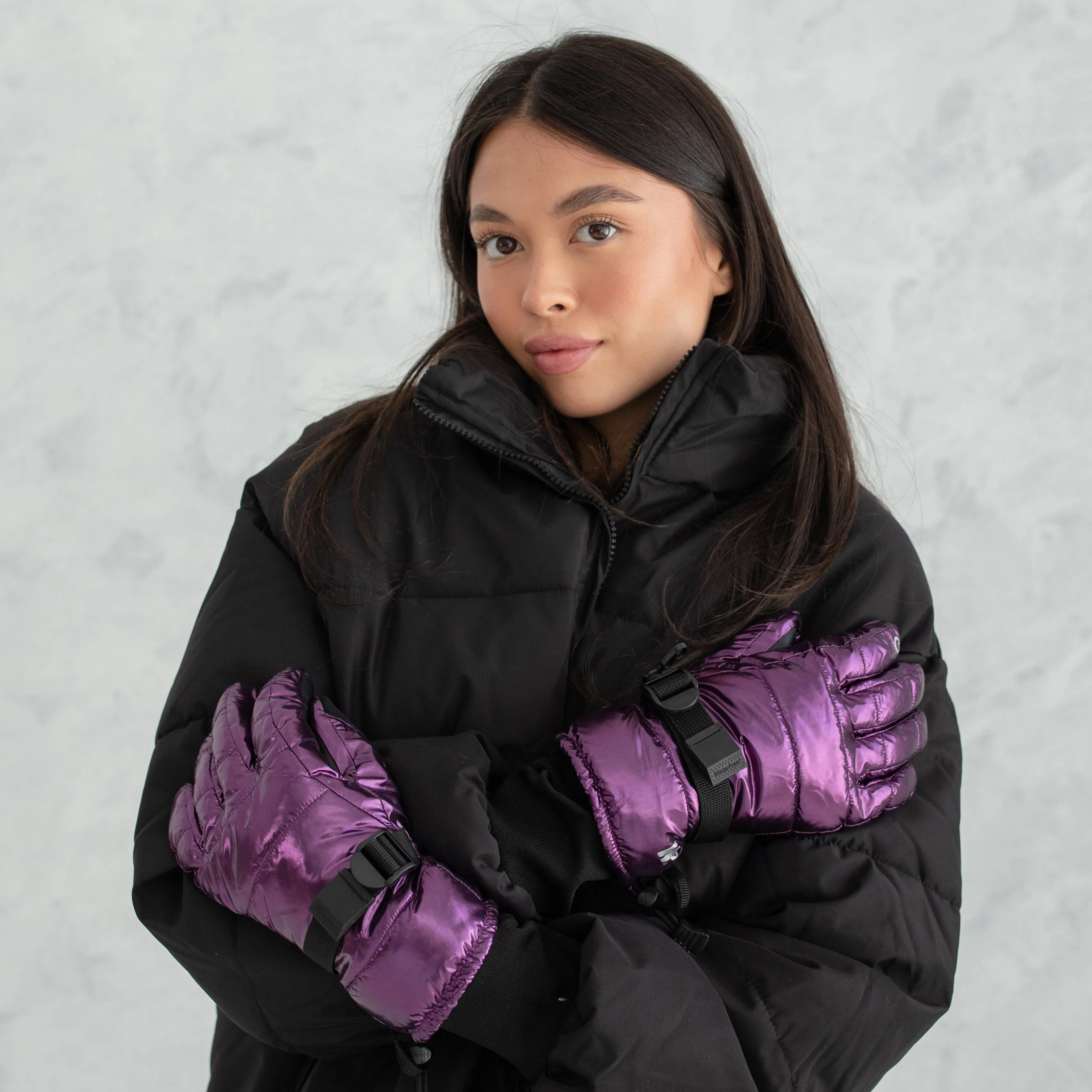 Women's Ultraviolet Purple Gloss Ski Gloves