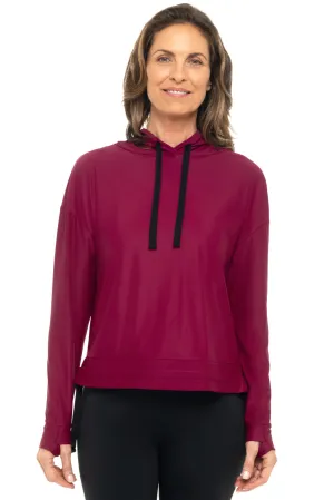 Women's Waikal Swim Hoodie  |  Red Crush