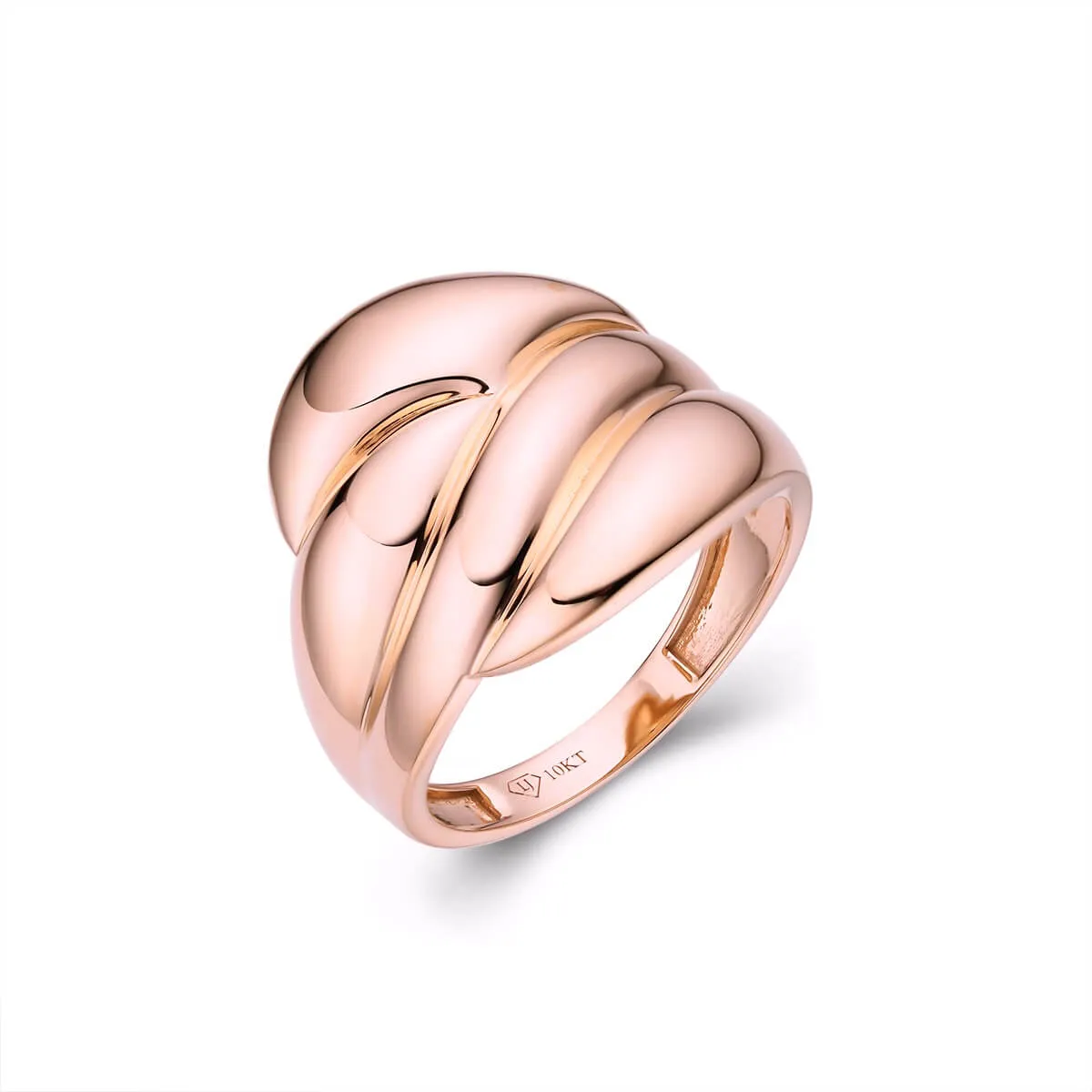 Womens wavy fashion ring