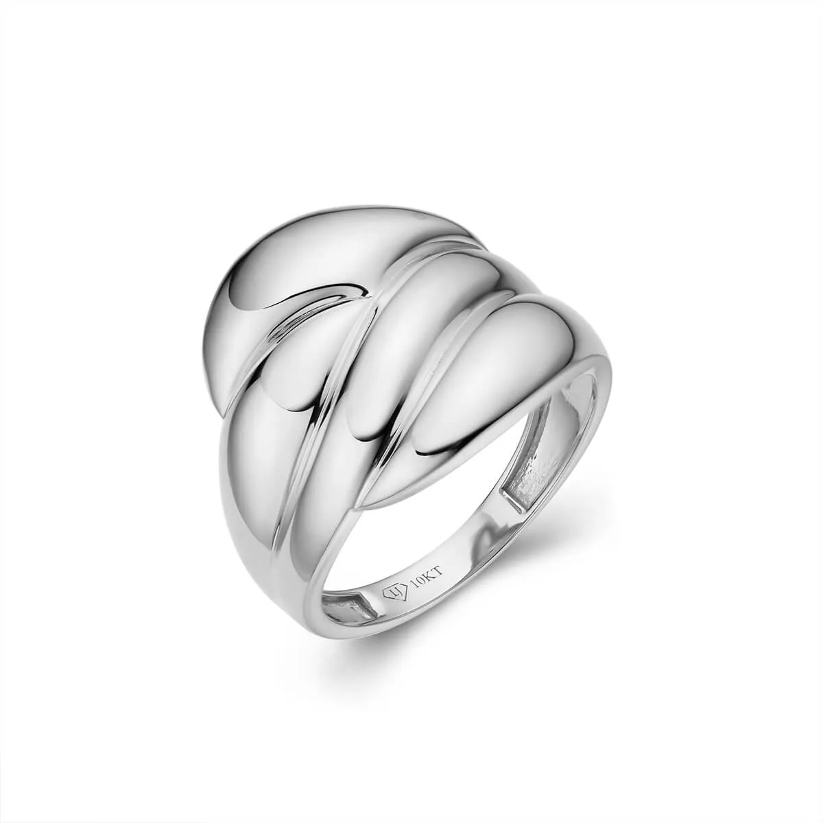 Womens wavy fashion ring