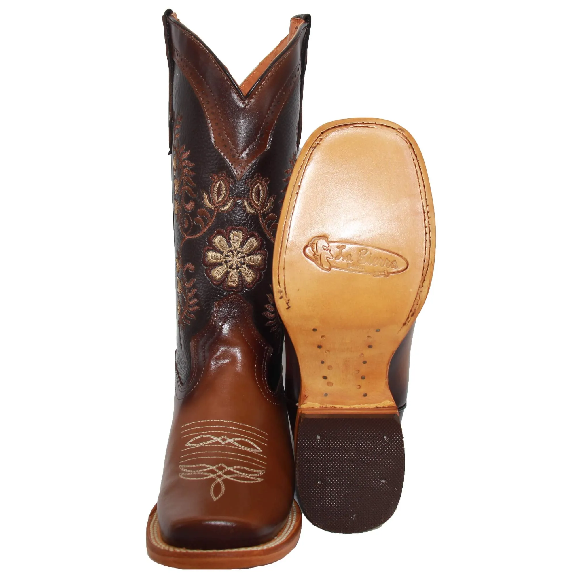 Womens Western Floral Square Toe Cowboy Boot