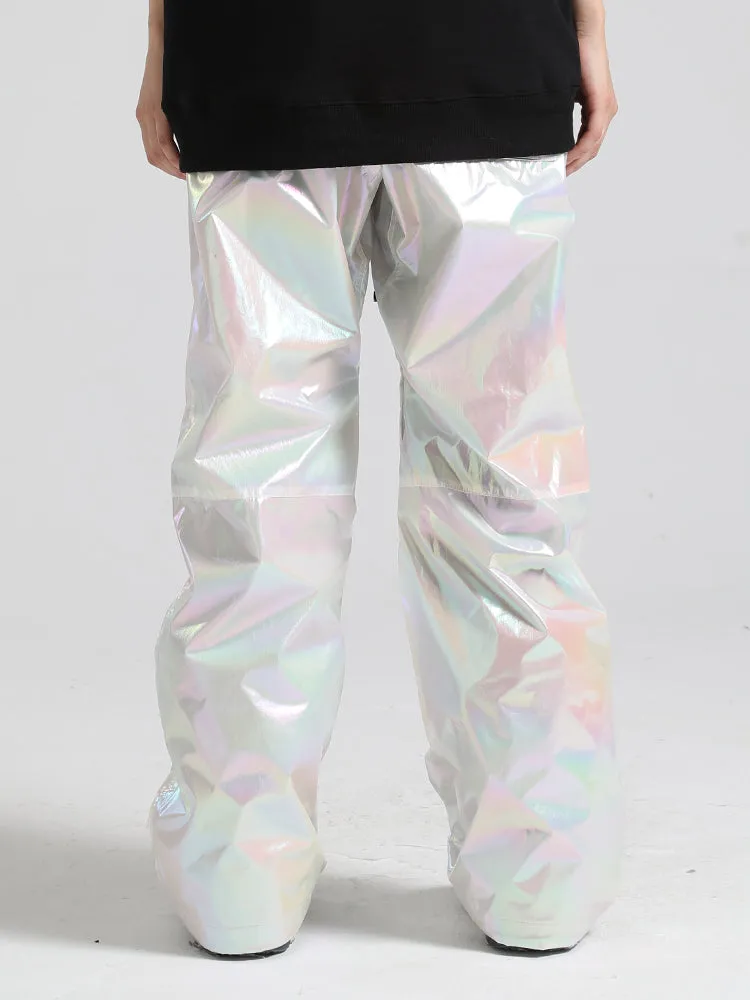 Women's White Dazzling Ski Pants