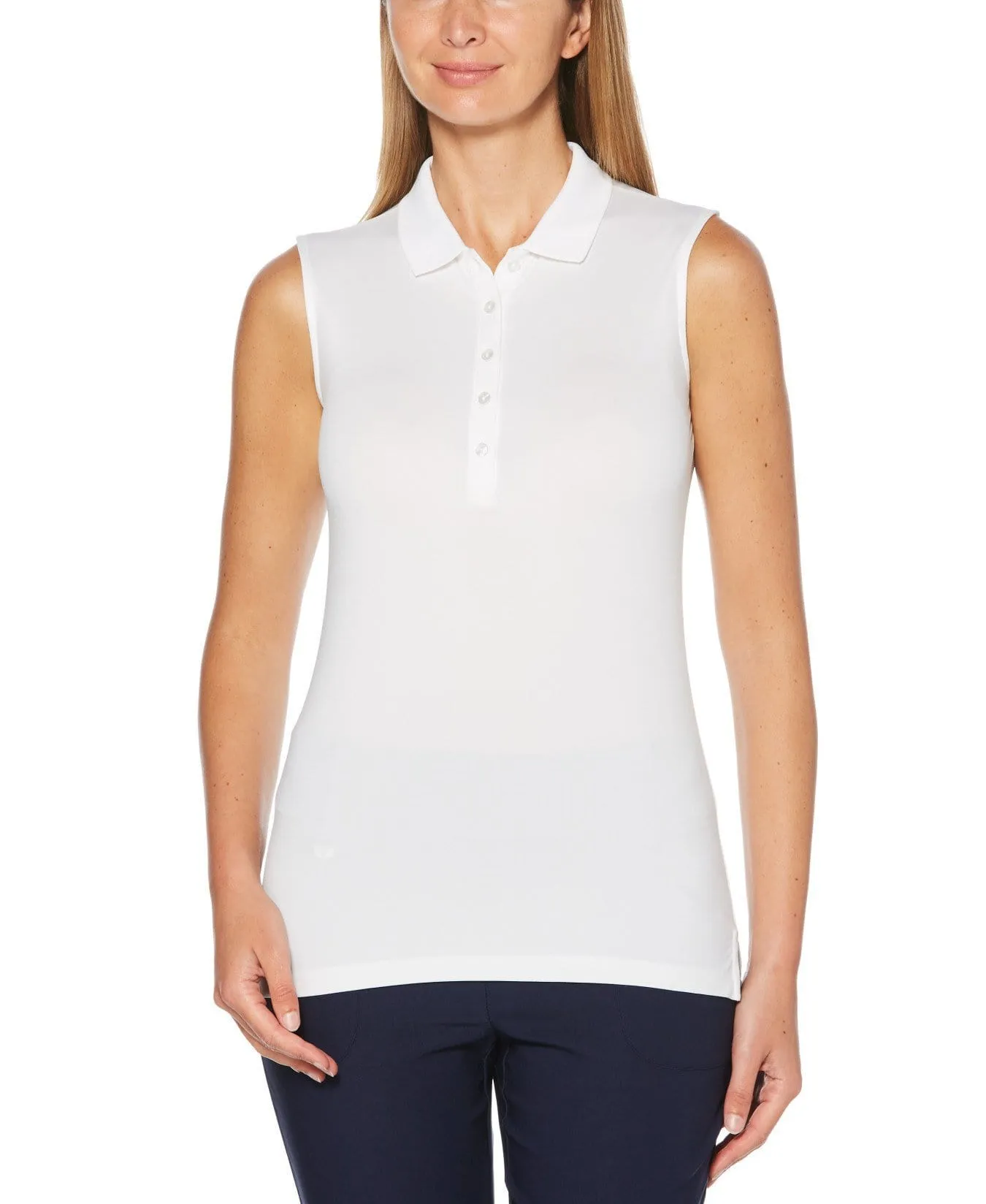 Womens Womens Micro Hex Solid Polo