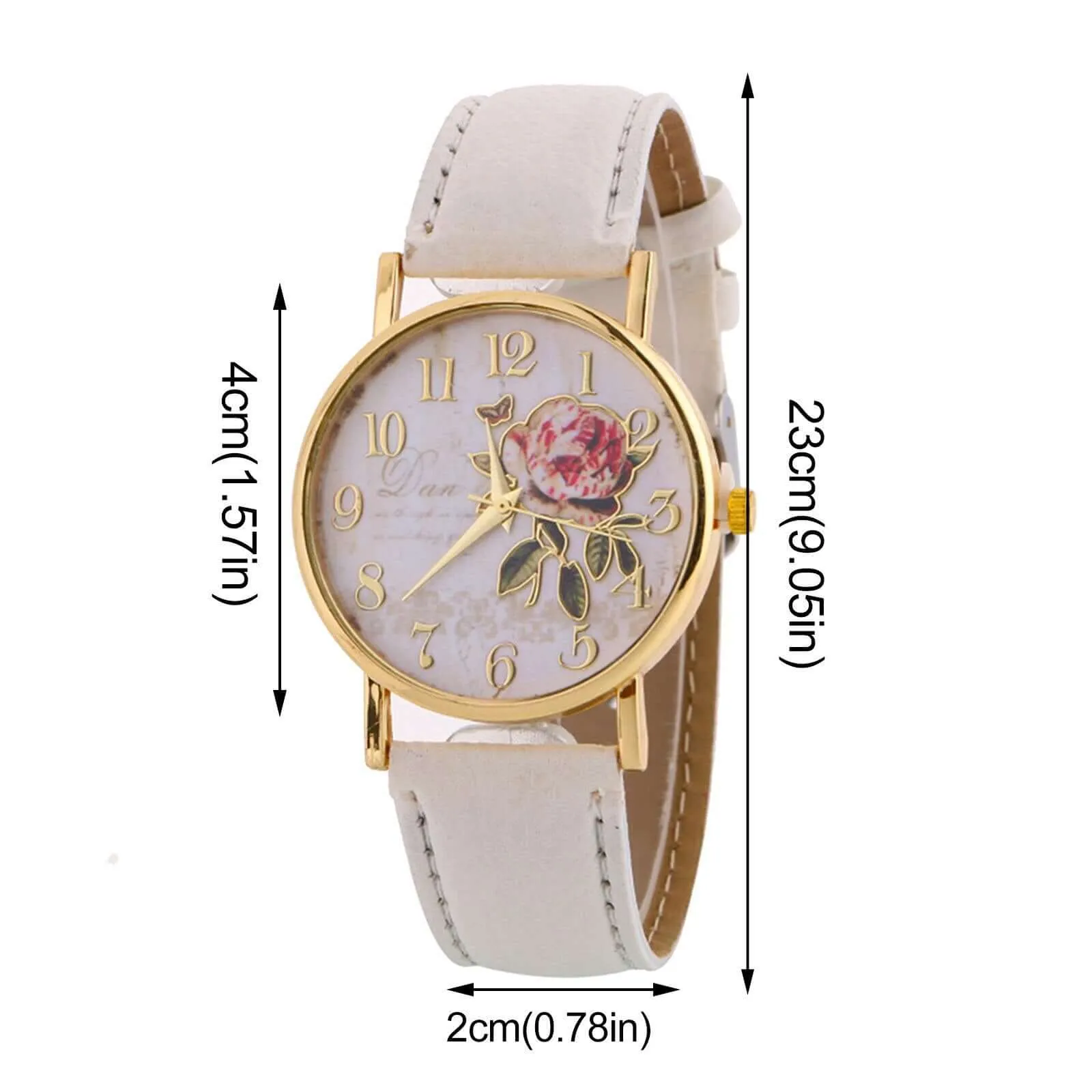 Women's Wristwatches Rose Design Watch Fashion Watch Suit Men And Women For Gift Casual Leather Belt Watches Creative Marble