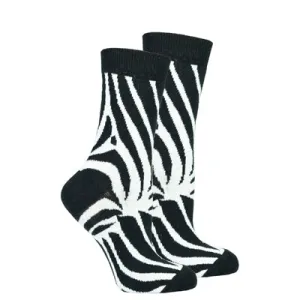 Women's Zebra Crew Socks