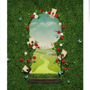 Wonderland Keyhole Printed Backdrop