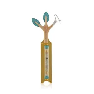 Wood and Brass Mezuzah with Tree Design from Shraga Landesman