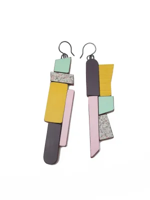 Wood and Laminate Earrings