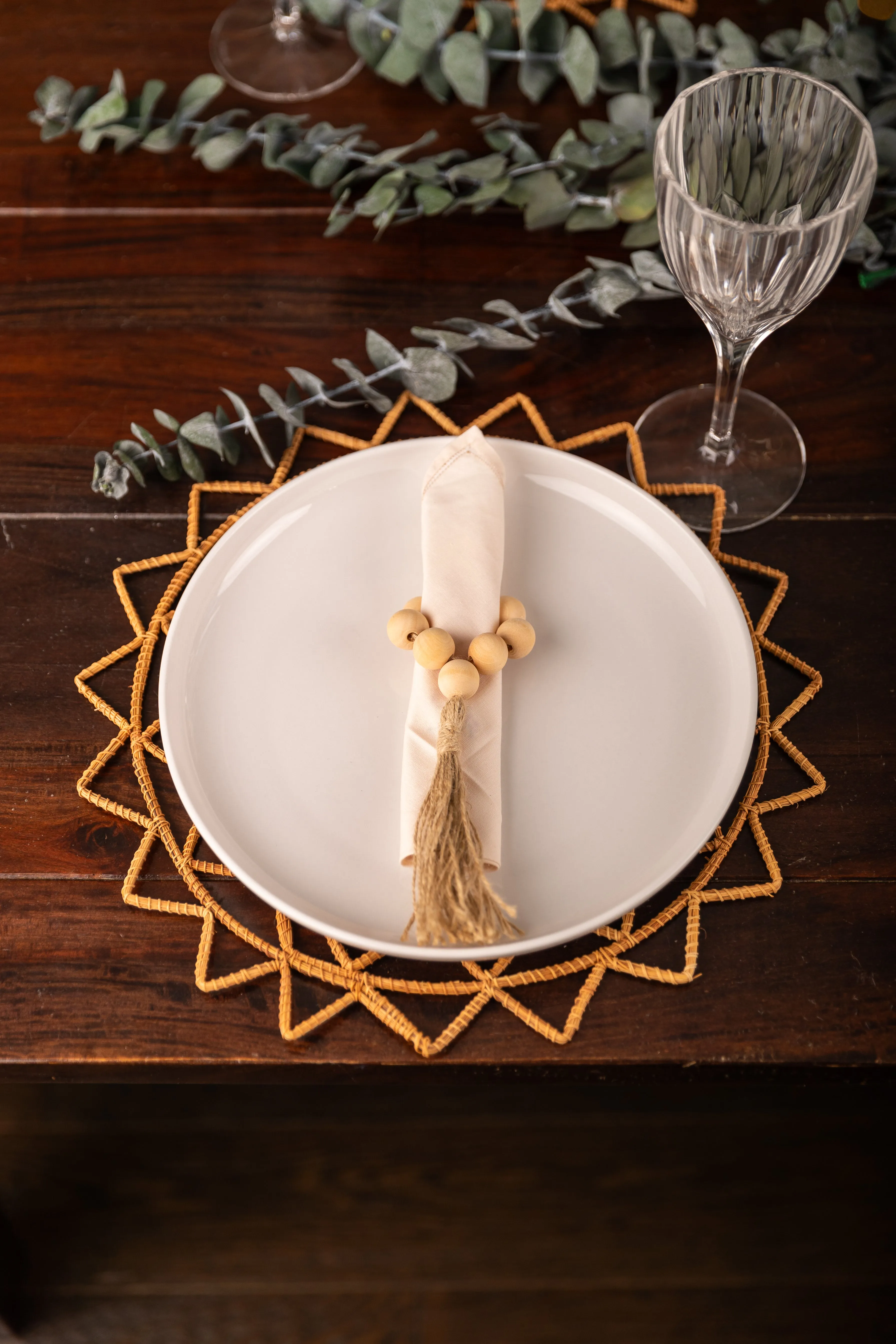 Wood Bead Napkin Ring