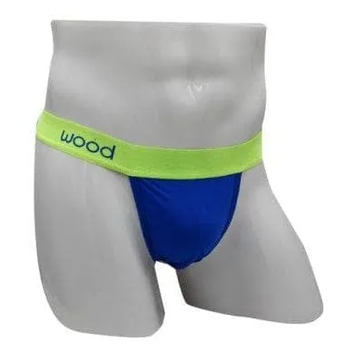 Wood Men's Soft Modal Cotton Blend Thong Azure