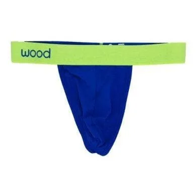 Wood Men's Soft Modal Cotton Blend Thong Azure