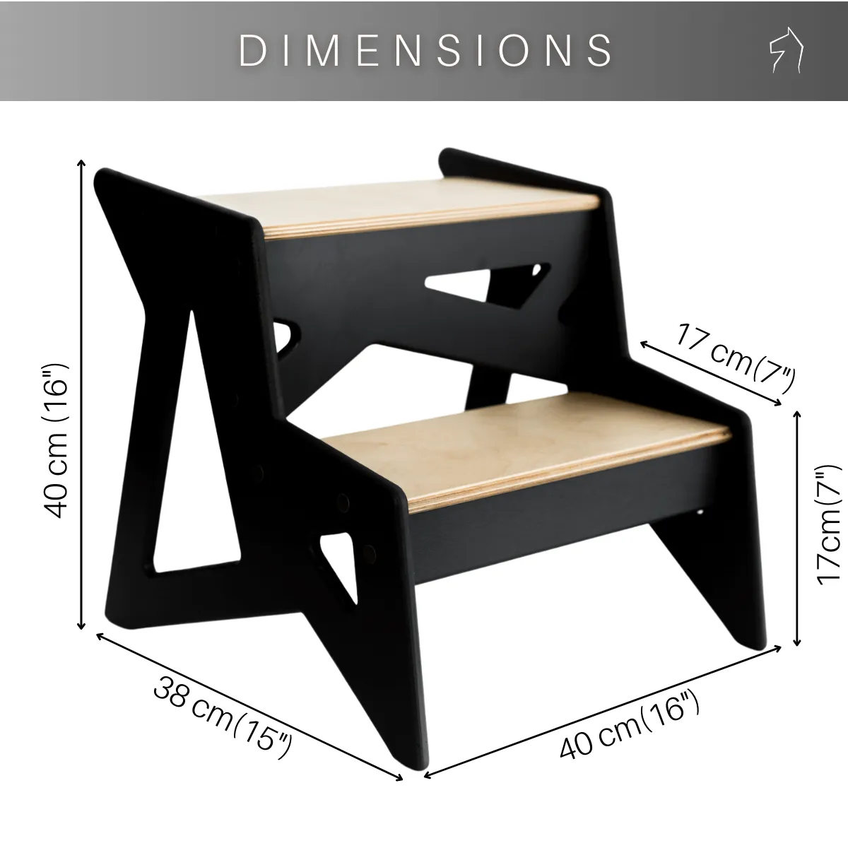 Wood Step Stool (Dog)