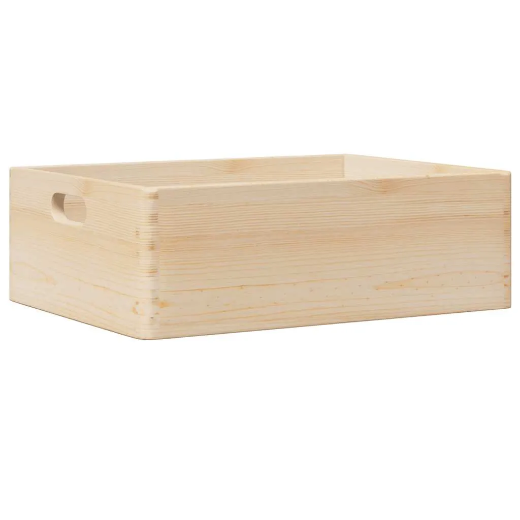 Wooden Box with Handles 40x30x13 cm Solid Wood Pine