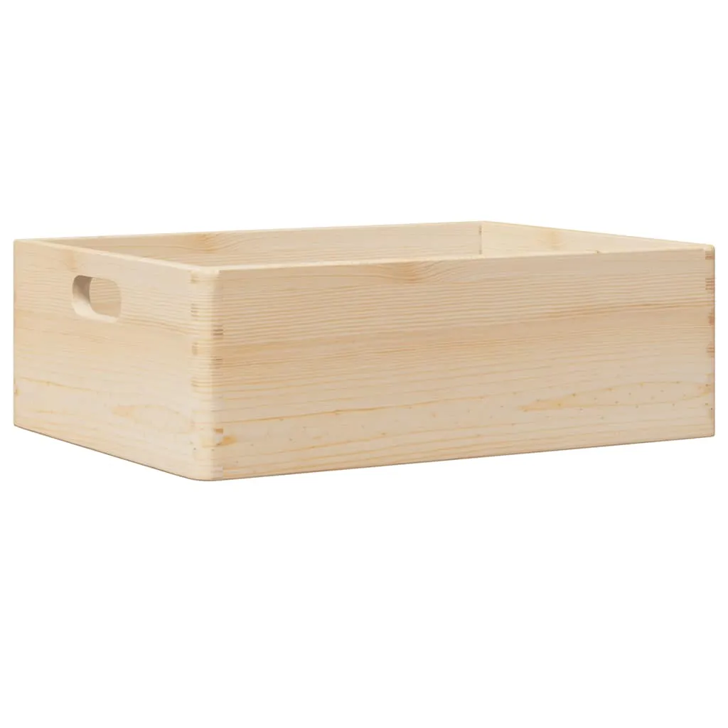 Wooden Box with Handles 40x30x13 cm Solid Wood Pine