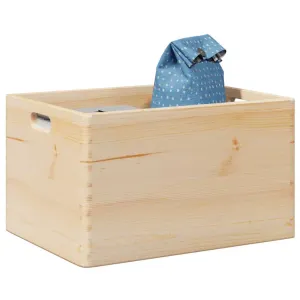 Wooden Box with Handles 40x30x23 cm Solid Wood Pine