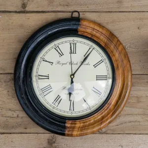 Wooden Dual Tone Polish Designer Clock