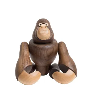 Wooden Gorilla Figurine