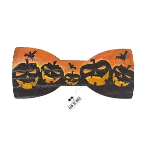 Wooden Pumpkin Bow Tie