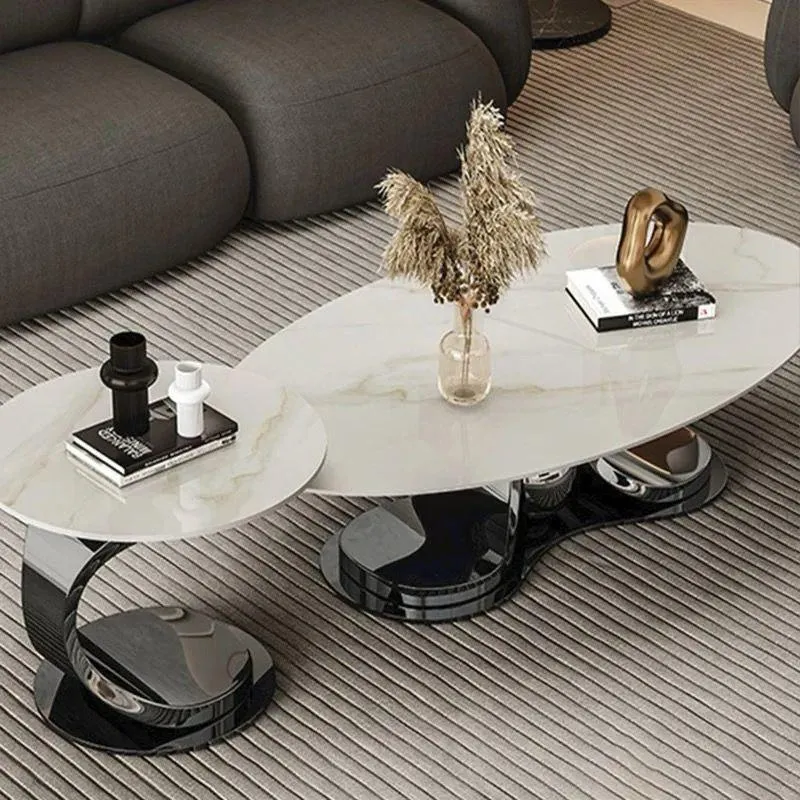 Wooden Twist Butterfly Shape Coffee Table Marble Top and Golden Finish Elegant Centerpiece for Your Living Room Decor