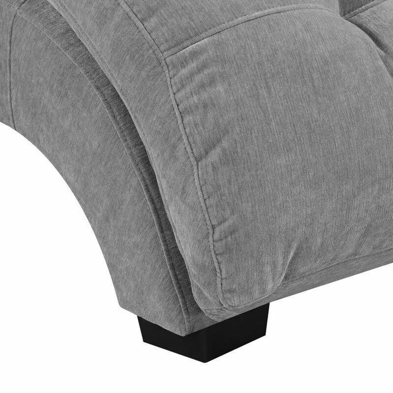 Wooden Twist Modus Button Tufted Design Chaise Lounge Couch for Stylish Living Room Home Decor