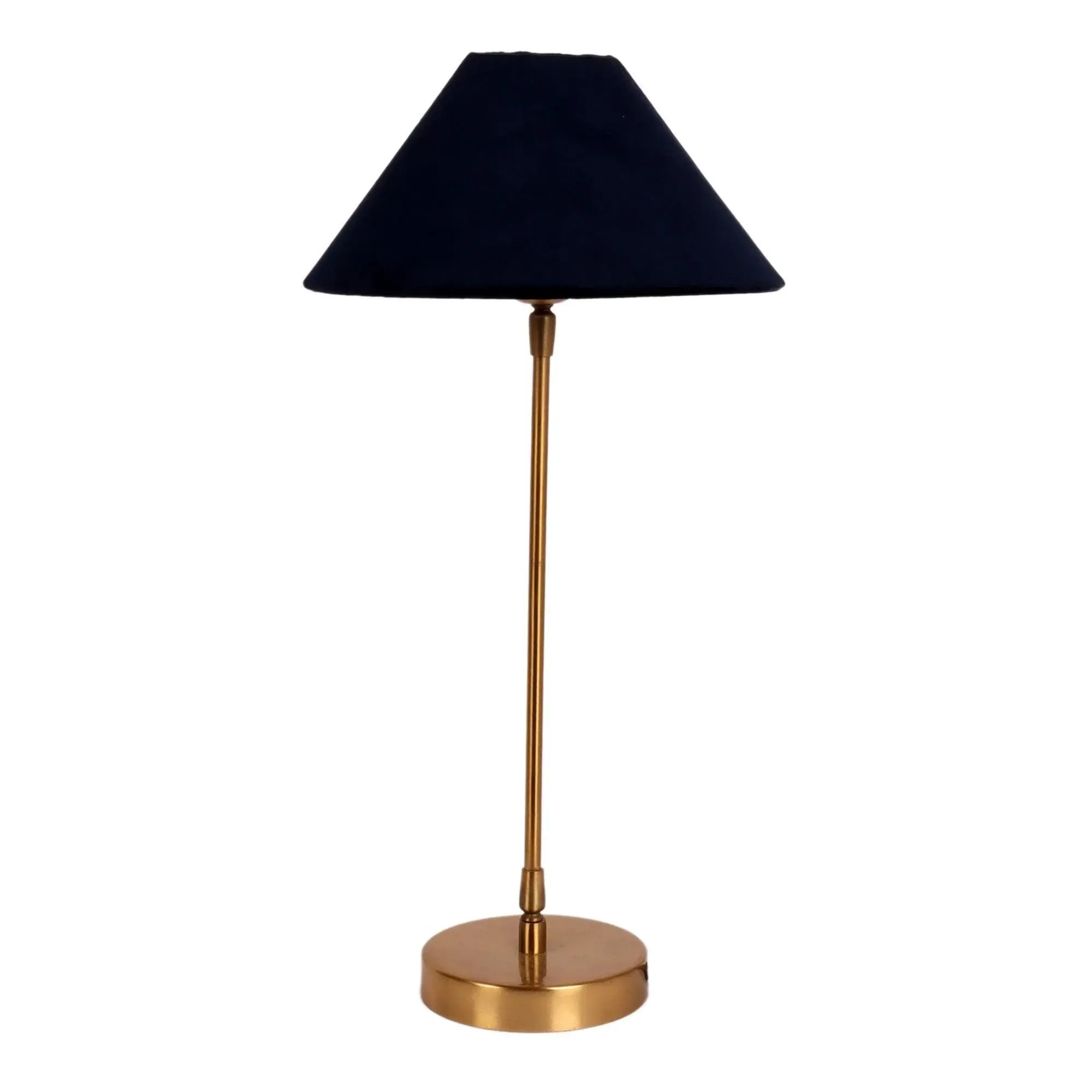 Wooden Twist Small Gold MJ Iron Brass Floor Lamp with Blue Velvet Shade Modern Decorative Lamp for Living Room, Bedroom, Office