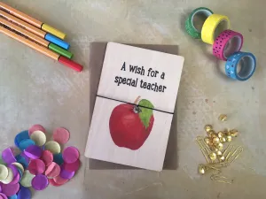 Wooden Wish Bracelet Teacher Wish Apple