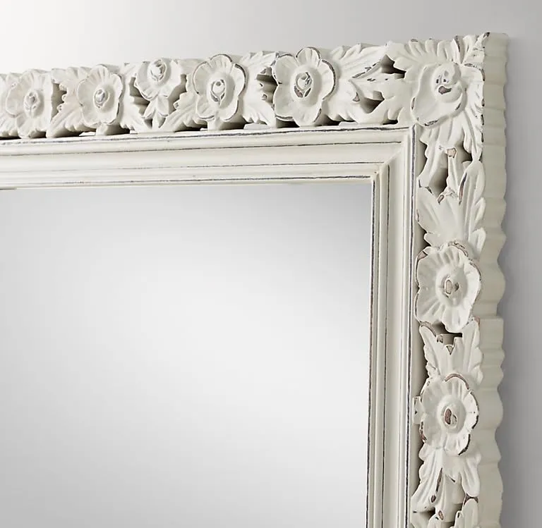 WoodIdea Wood Mirror Frame White wosh 72 X 30 Inch Only Frame with Out Mirror