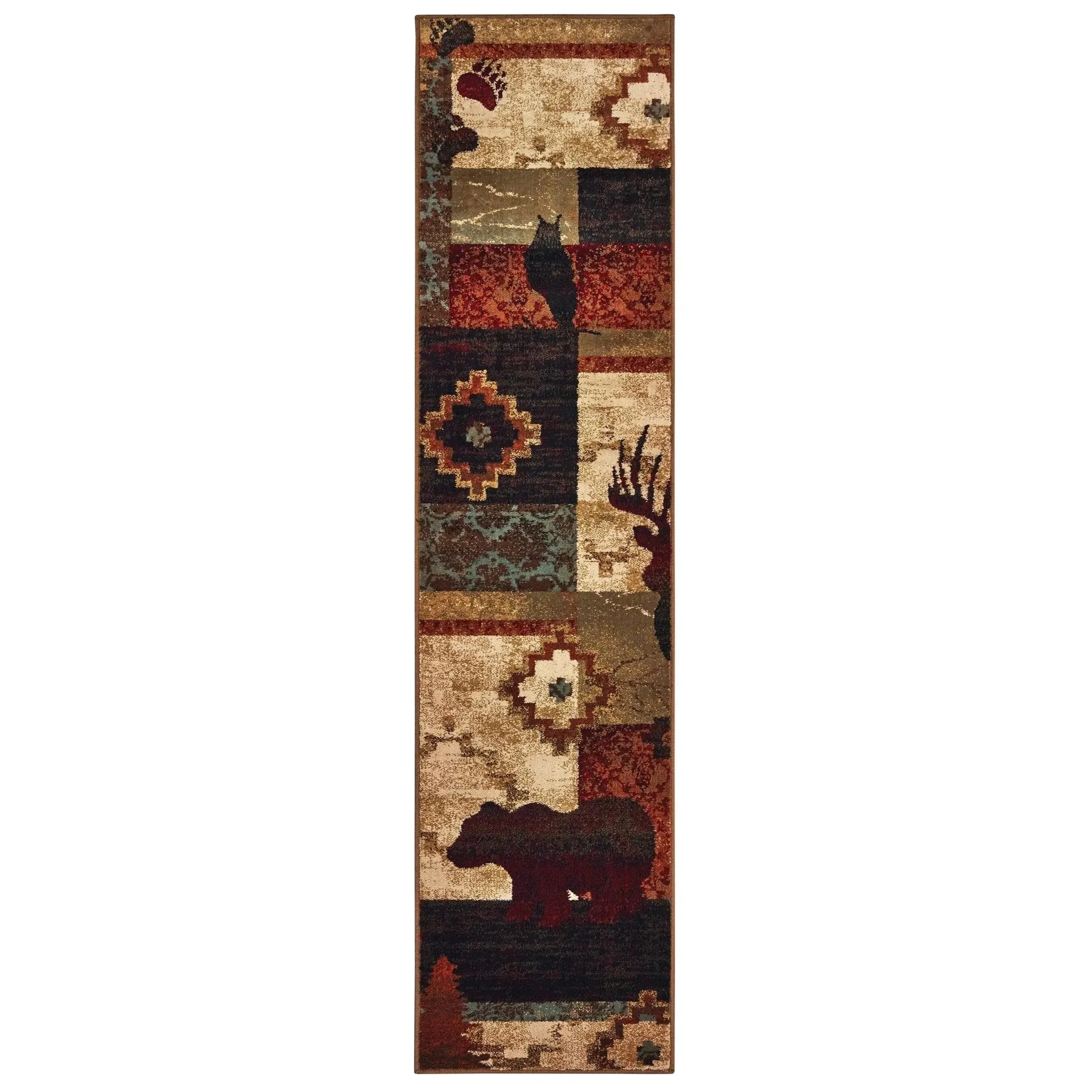 Woodlands 9649A Brown Rust Rug