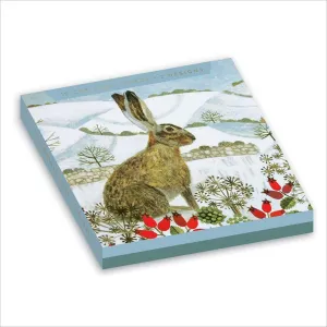 Woodmansterne Winter Hare & Robin Christmas Cards - Pack of 10