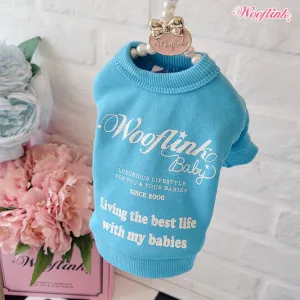 Wooflink Living My Best Life With My Babies Sweatshirt in Blue