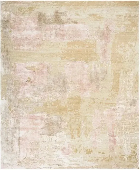 Wool & Silk CGS05 Shale/Dusky Rose Rug