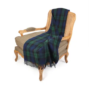 Wool Blend Tartan Knee Blanket Black Watch