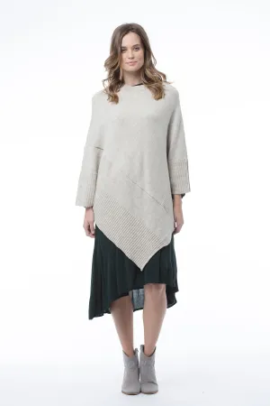 Wool Cape | Women's Fashion Beige Cape | MAGGIE Poncho - Beige